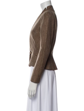 Thierry Mugler 2000 Tweed Pattern Evening Jacket