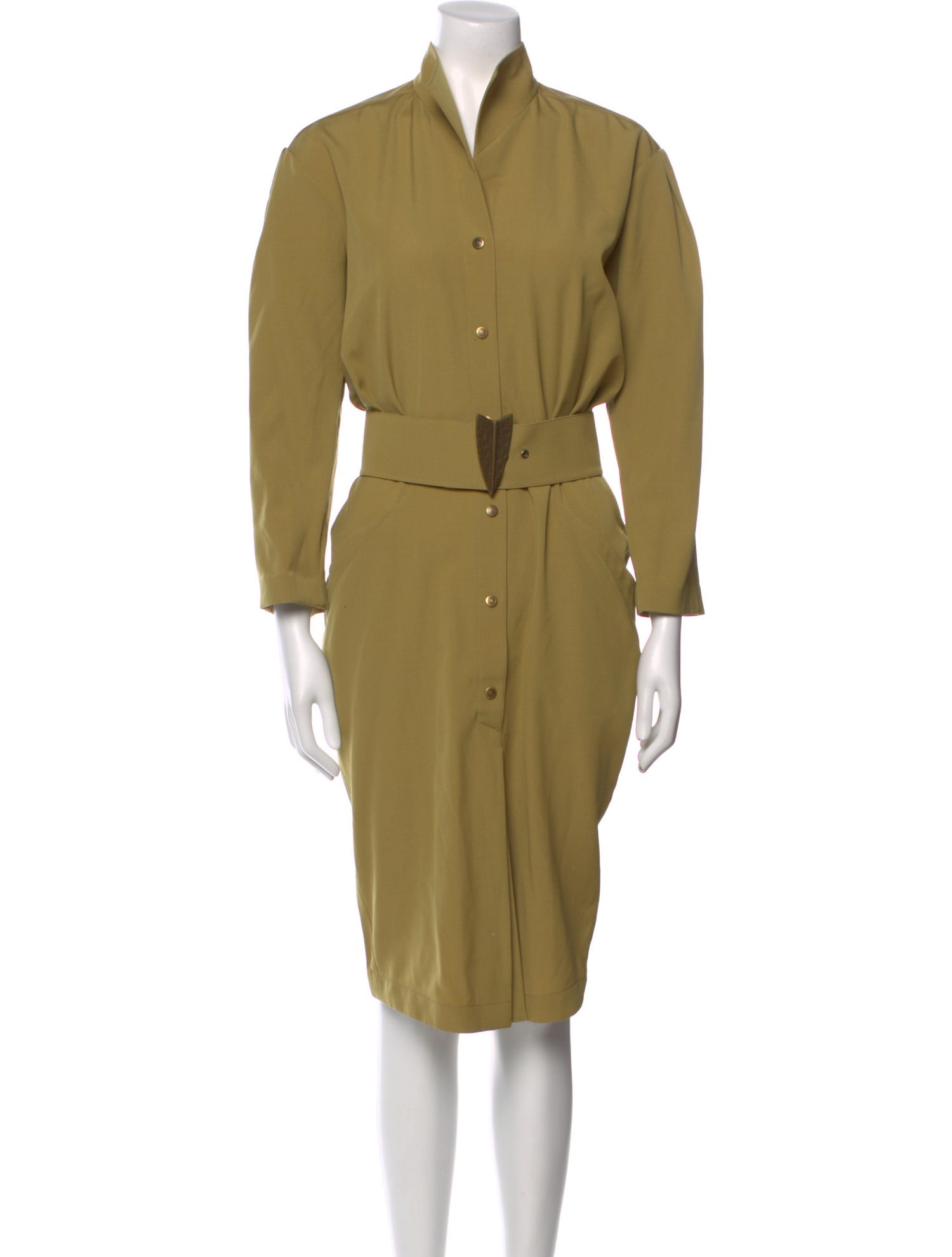 Thierry Mugler Wool Midi Length Dress