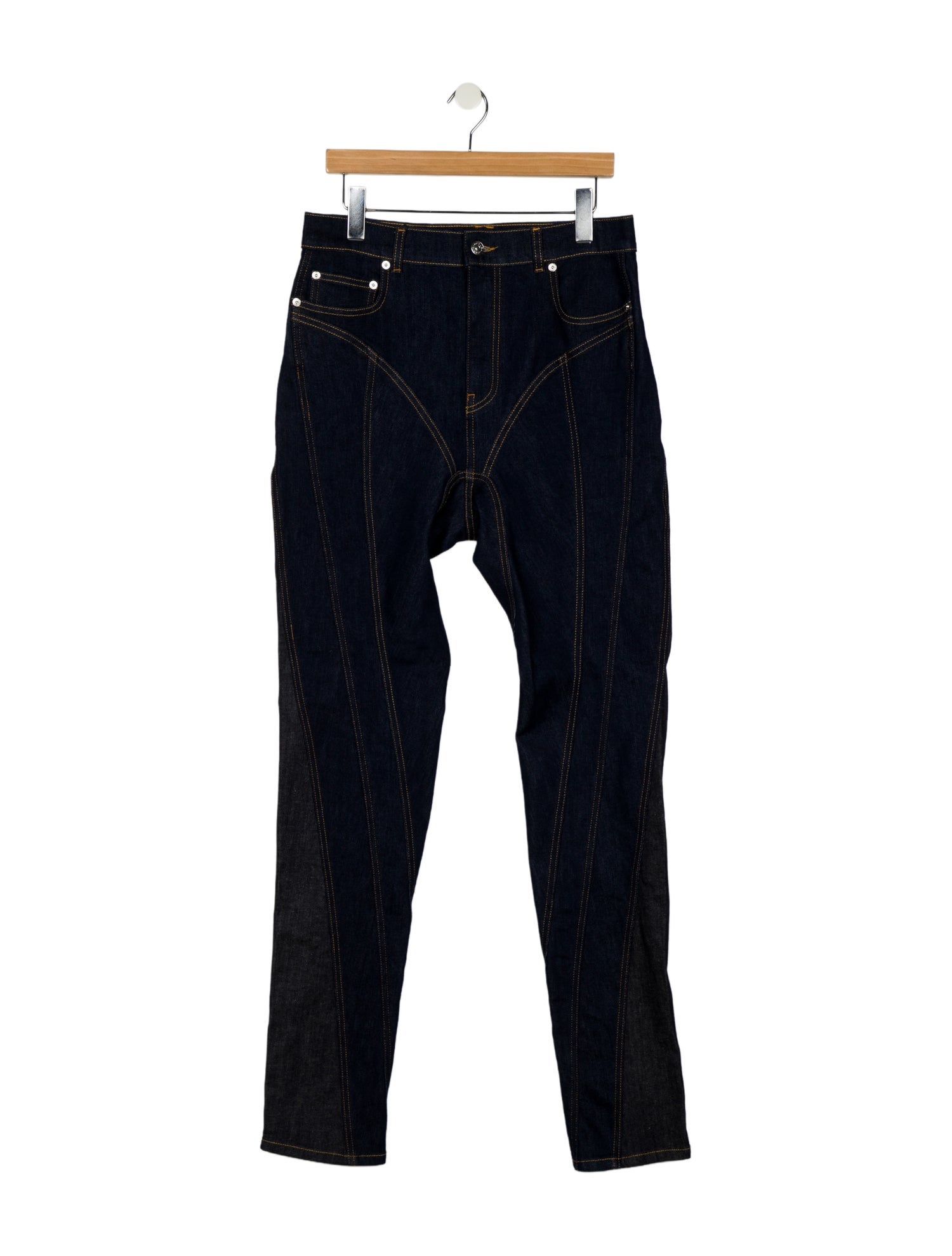 Thierry Mugler High-Rise Straight Leg Jeans w/ Tags