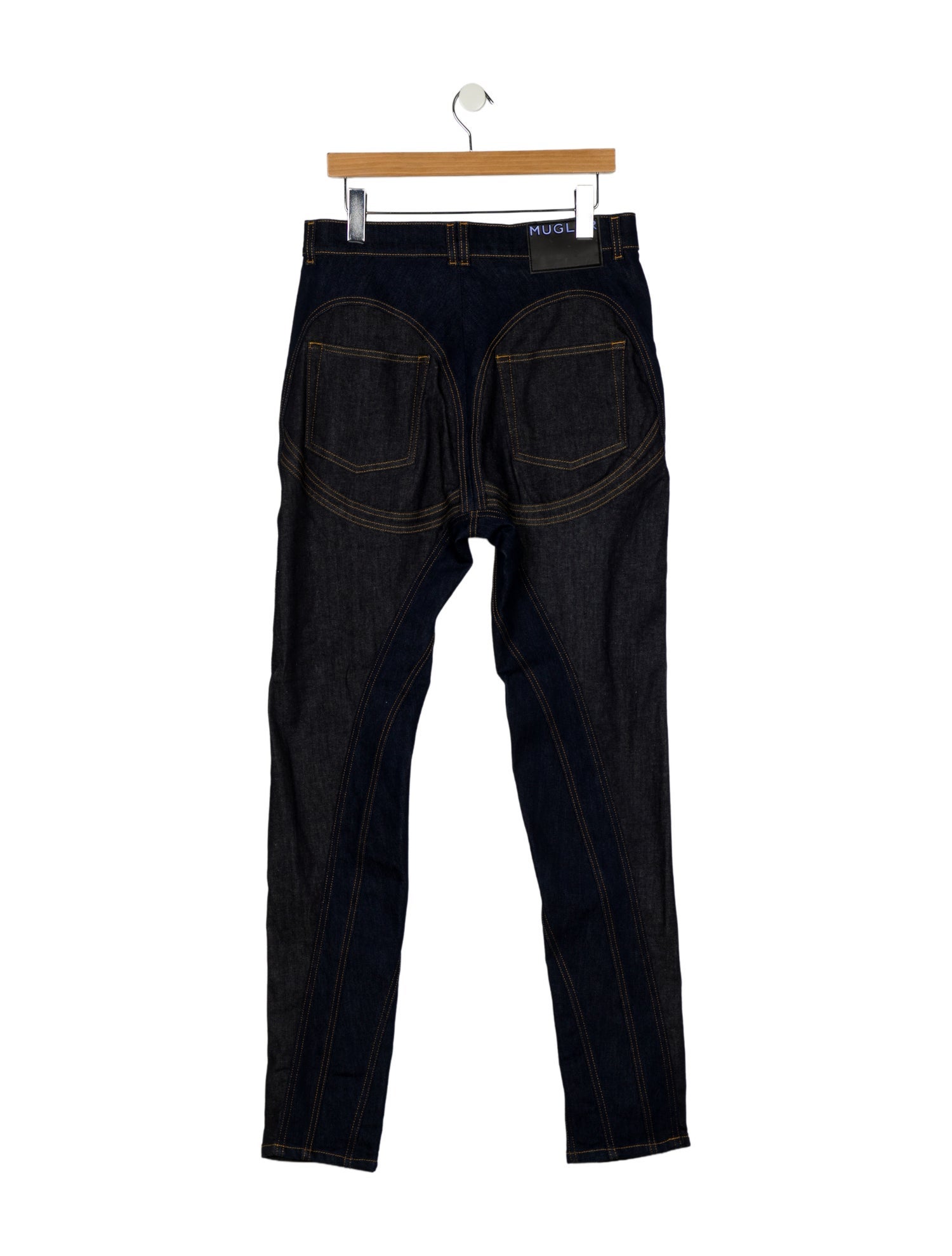 Thierry Mugler High-Rise Straight Leg Jeans w/ Tags