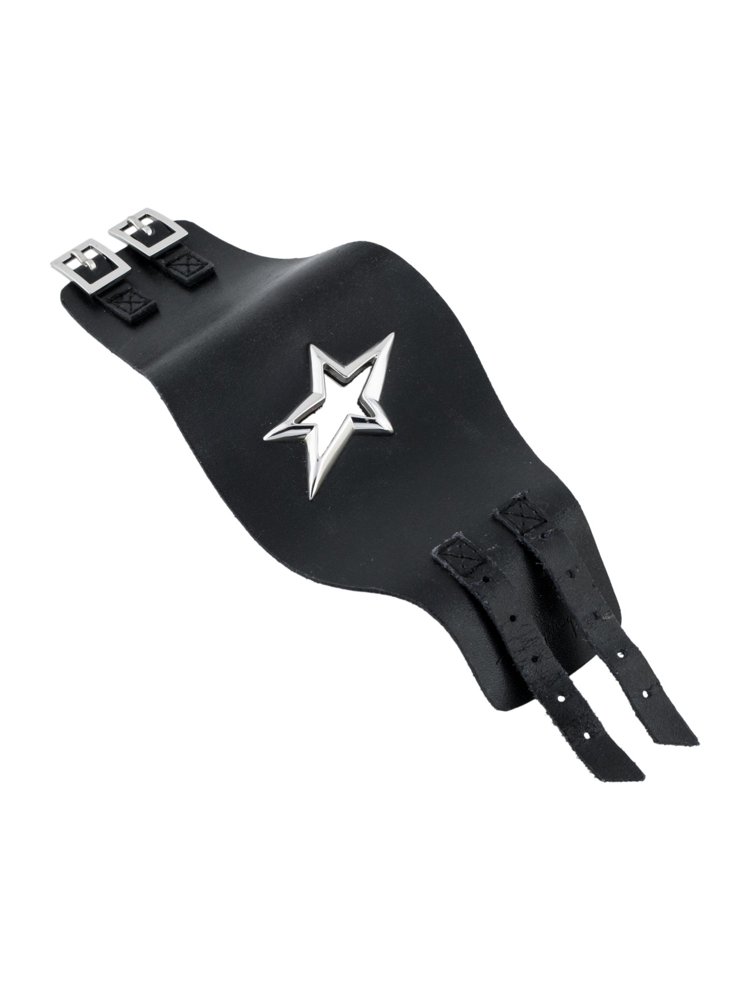 Thierry Mugler Leather Star Wrap Bracelet
