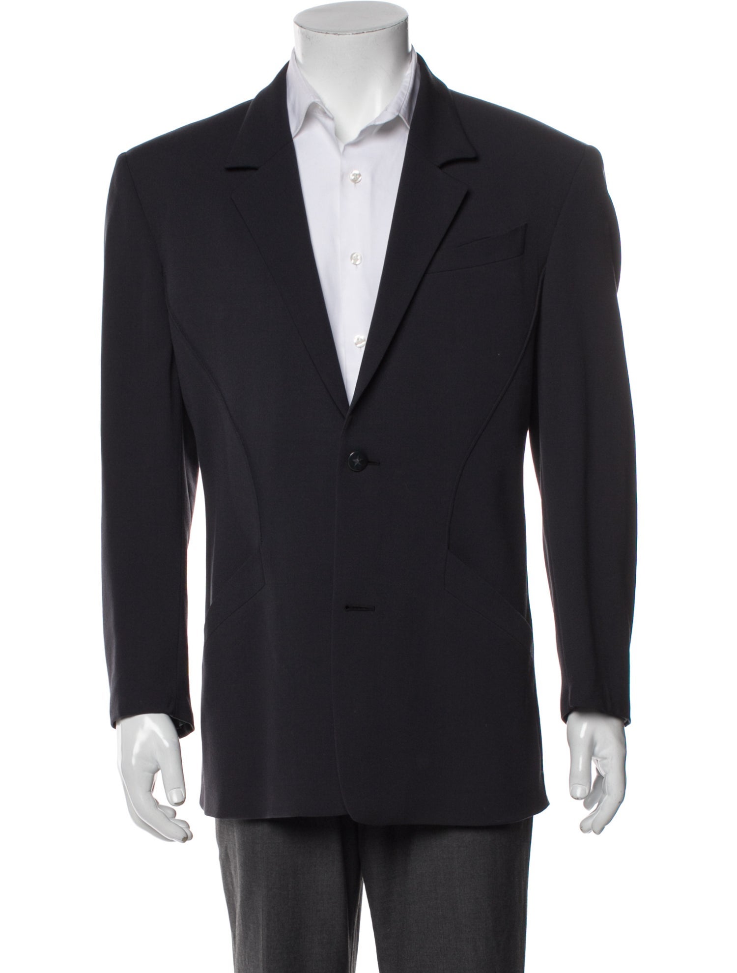 Thierry Mugler Vintage Late 1980's - Early 1990's Peacoat