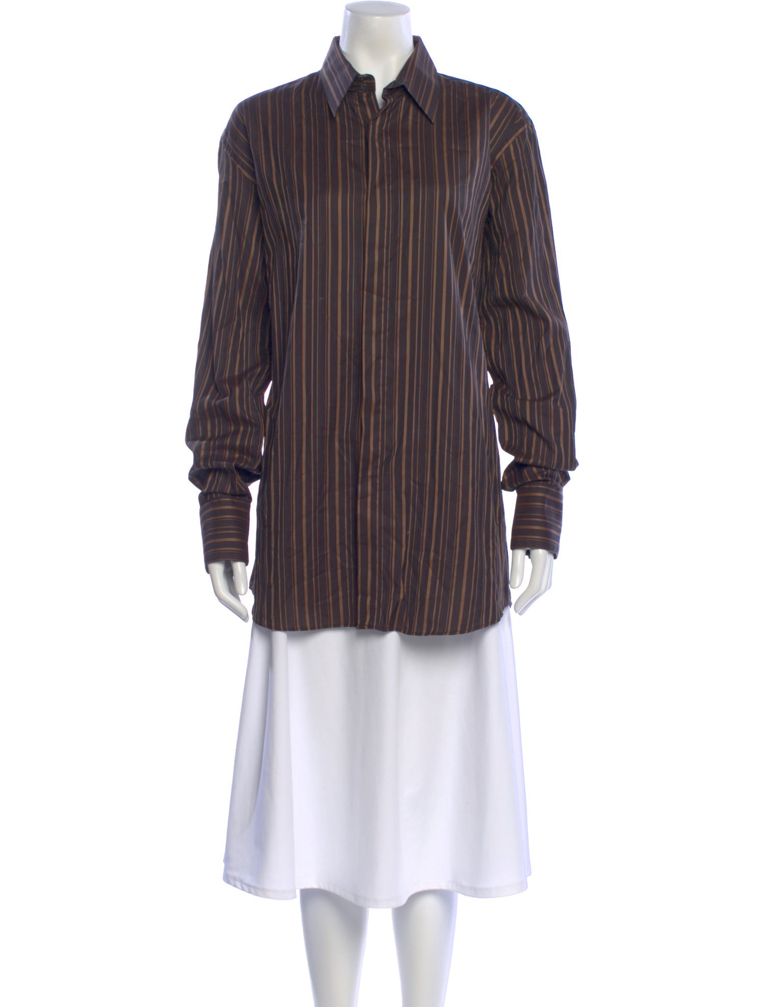 Thierry Mugler Striped Long Sleeve Shirt