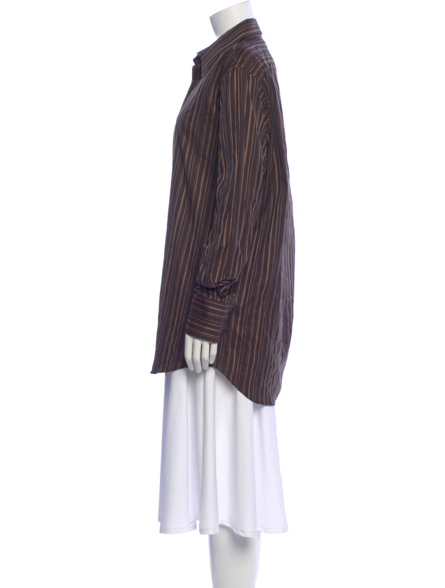 Thierry Mugler Striped Long Sleeve Shirt