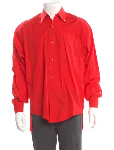 Pre-owned Mugler Vintage 1980's Shirt In Red