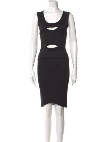 Pre-owned Mugler Vintage Knee-length Dress In Black