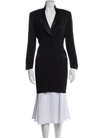 Pre-owned Mugler Vintage Knee-length Dress In Black