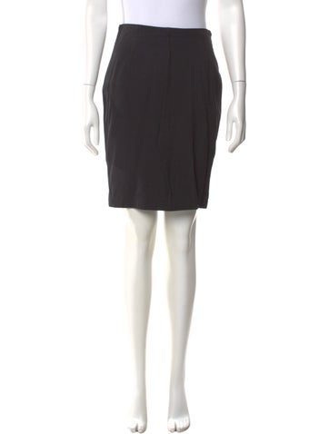 Pre-owned Mugler Braided Accents Knee-length Skirt In Black