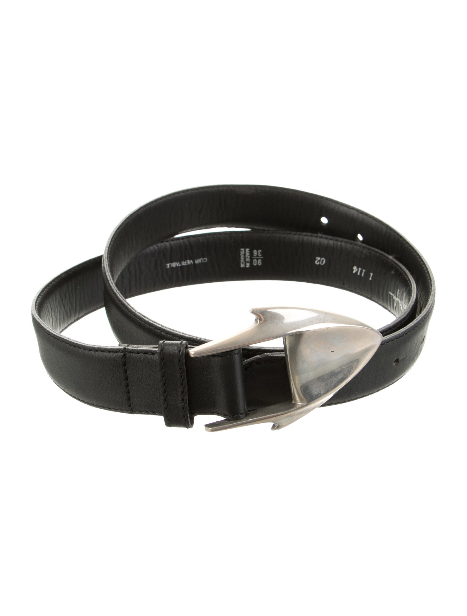 Thierry Mugler Skinny Leather Belt