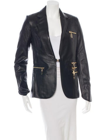 Thomas Wylde Zip-Accented Leather Jacket w/ Tags