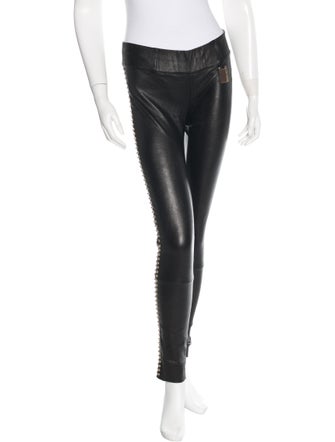 Thomas Wylde Studded Leather Pants