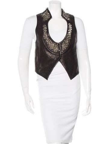 Thomas Wylde Stud-Accented Leather Vest
