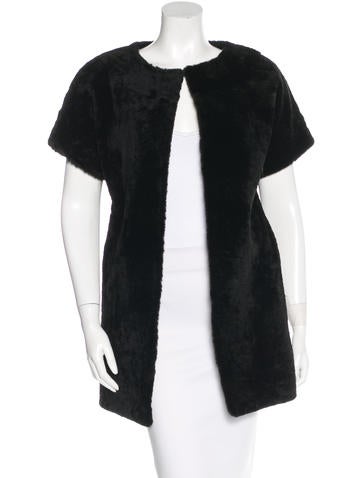 Thomas Wylde Short Sleeve Shearling Coat