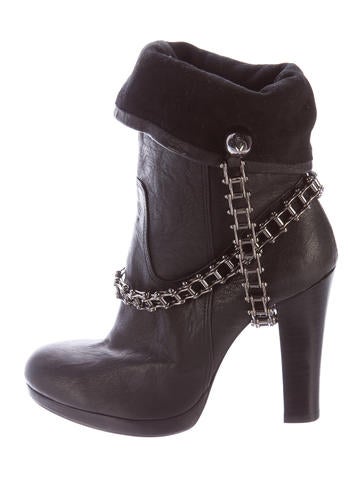 Thomas Wylde Chain-Link Ankle Boots