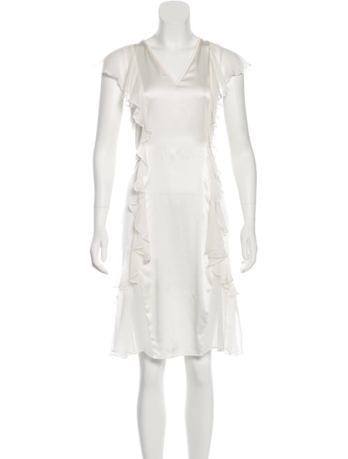 Thomas Wylde Studded Silk Dress White