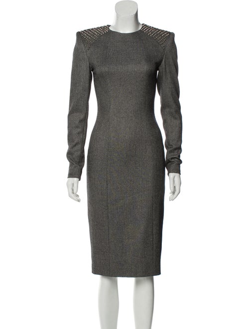 Thomas Wylde Studded Midi Dress Grey