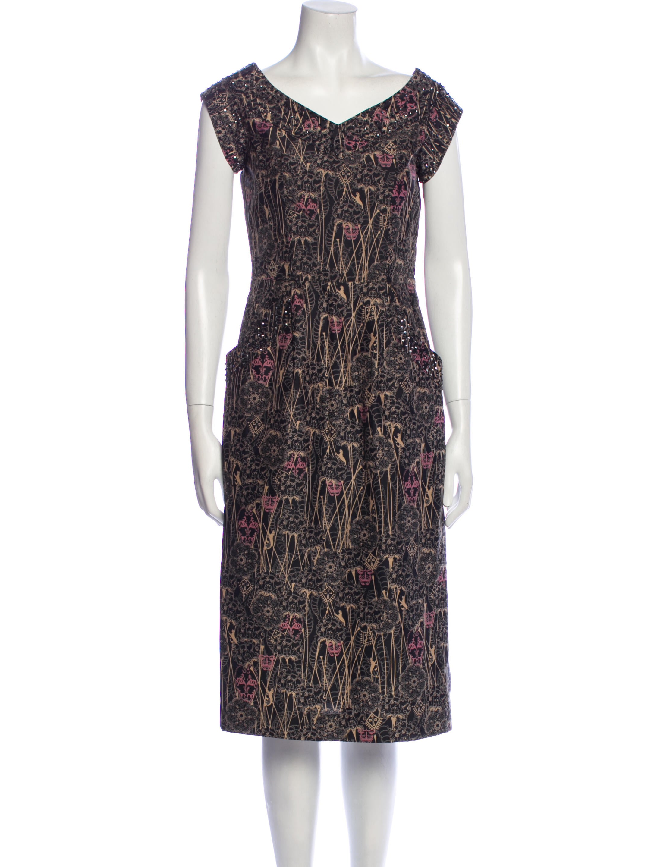 Thomas Wylde Silk Midi Length Dress