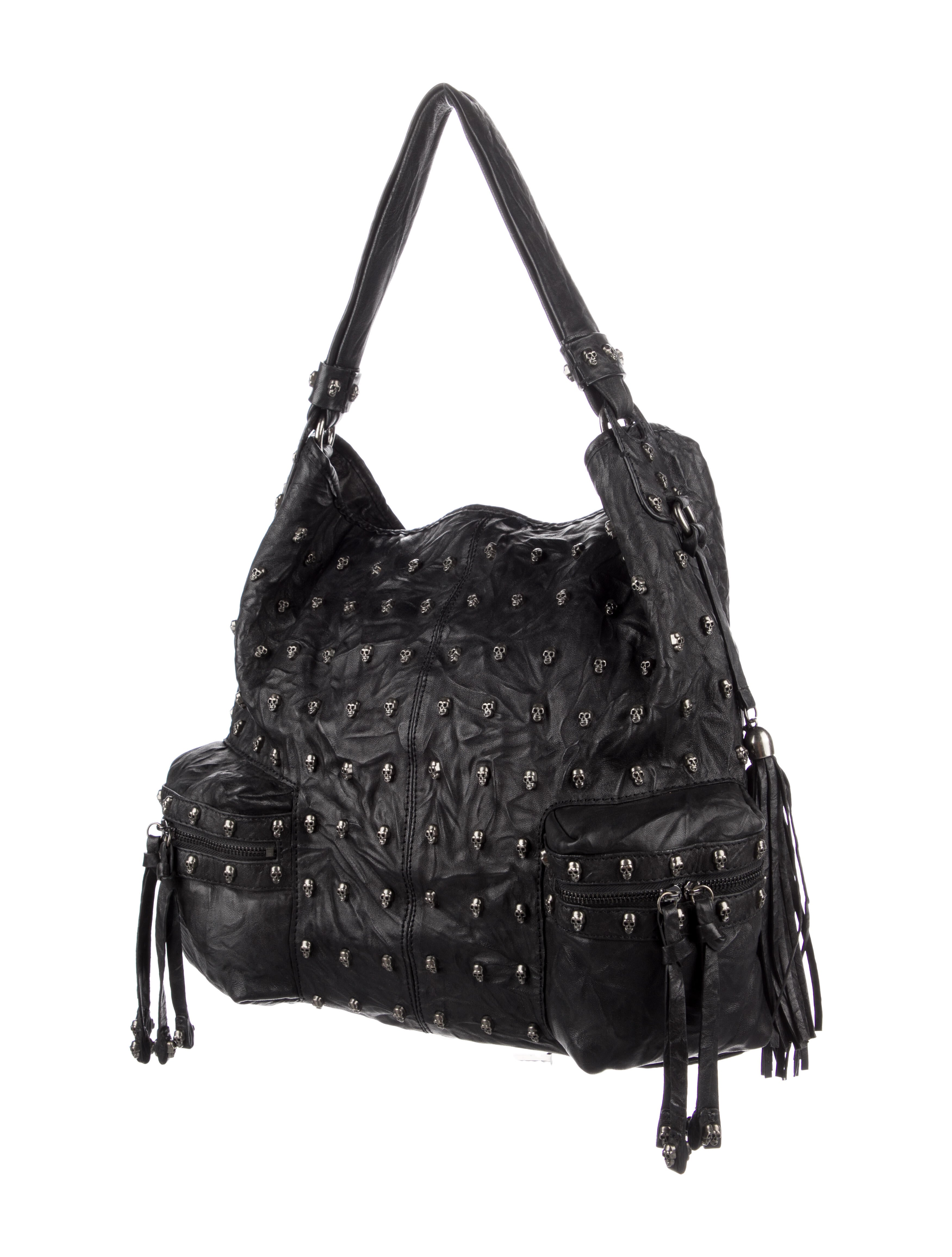 Thomas Wylde Skull Studded Leather Handle Bag - Black Handle Bags