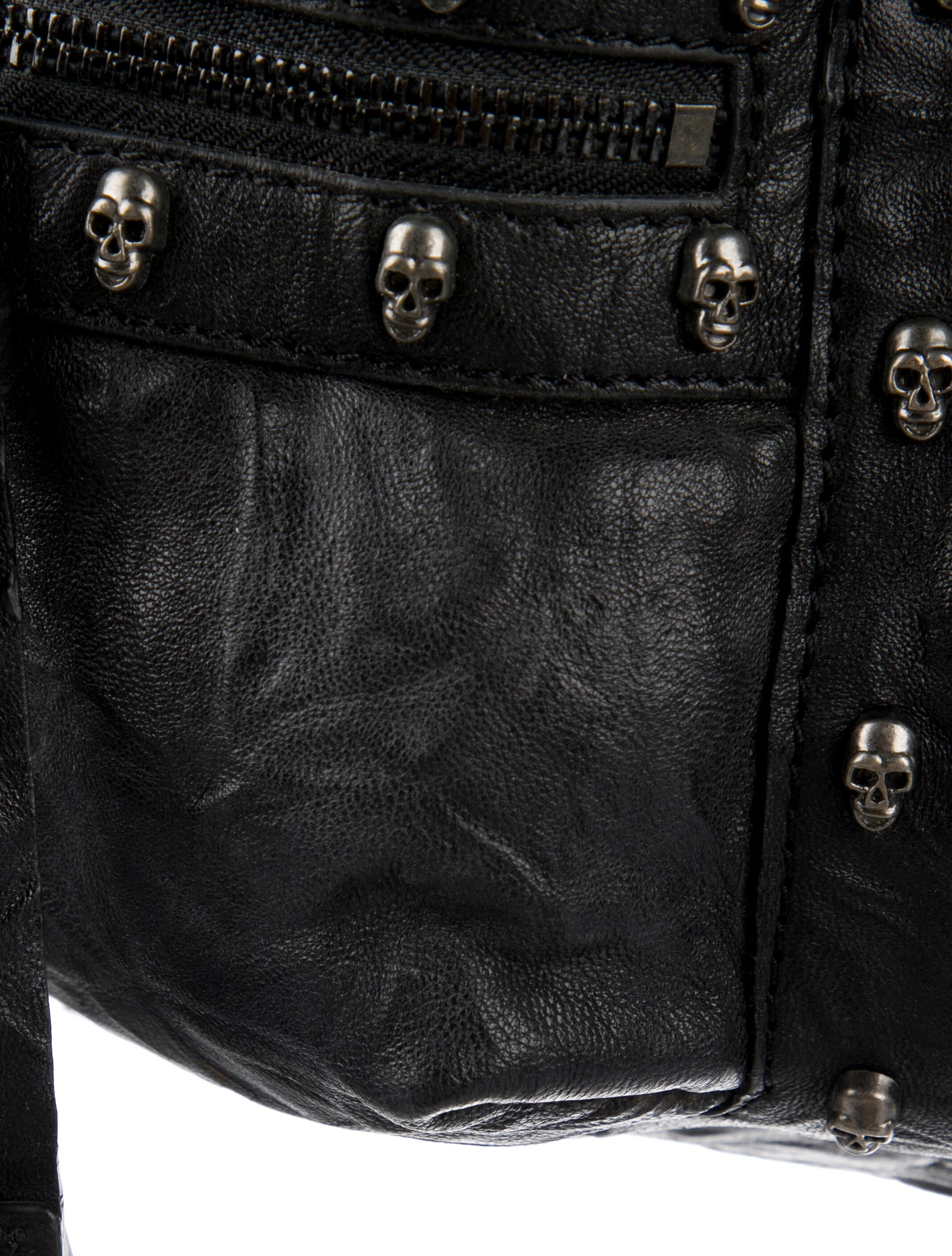 Thomas Wylde Skull Studded Leather Handle Bag - Black Handle Bags
