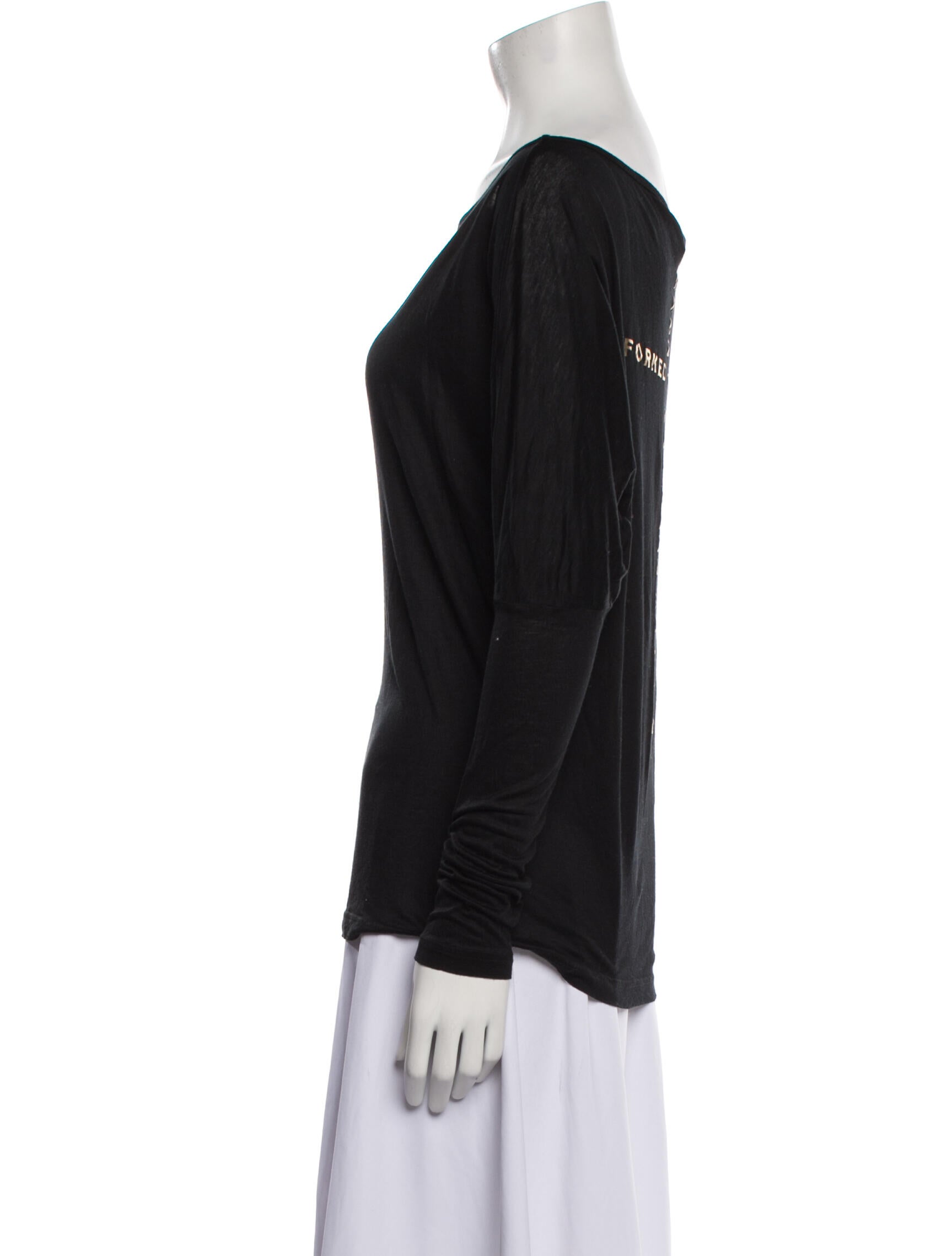 Thomas Wylde Bateau Neckline Long Sleeve Sweatshirt