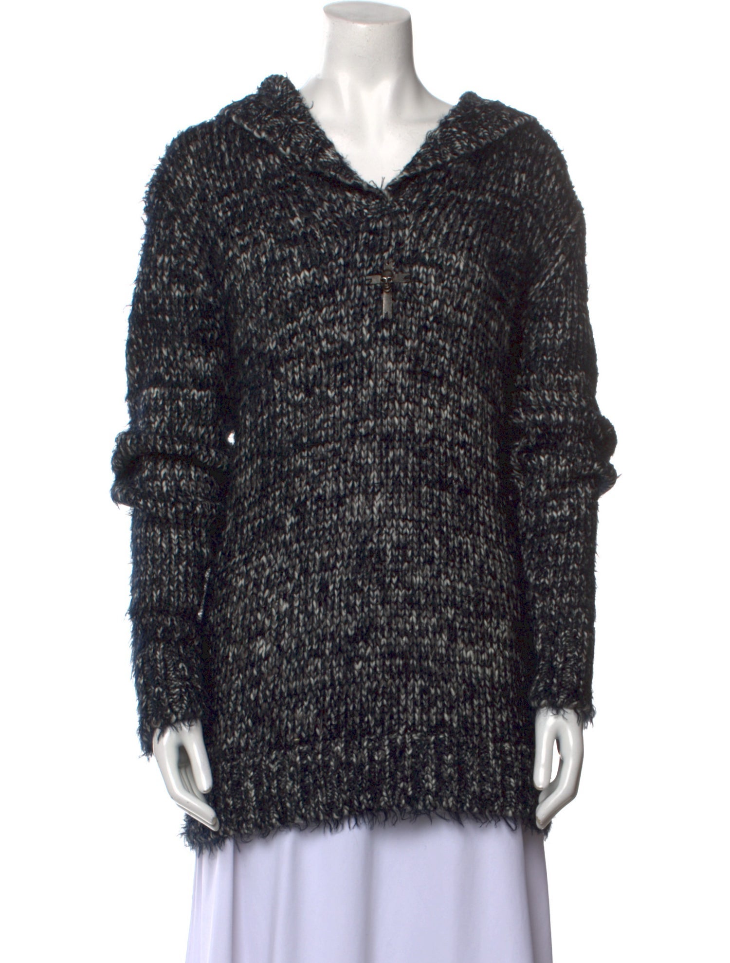 Thomas Wylde Wool Tweed Pattern Sweater