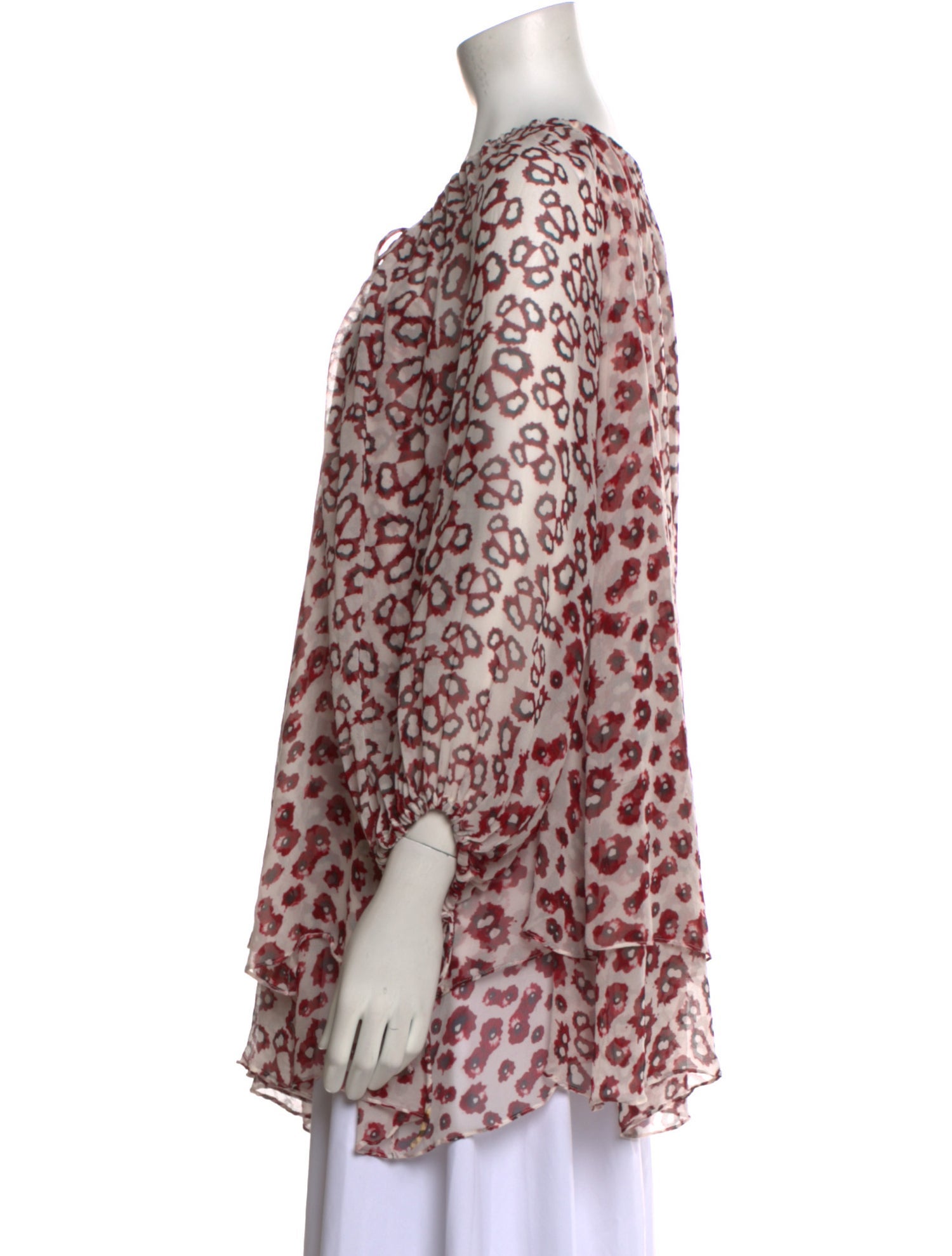 Thomas Wylde Silk Animal Print Blouse