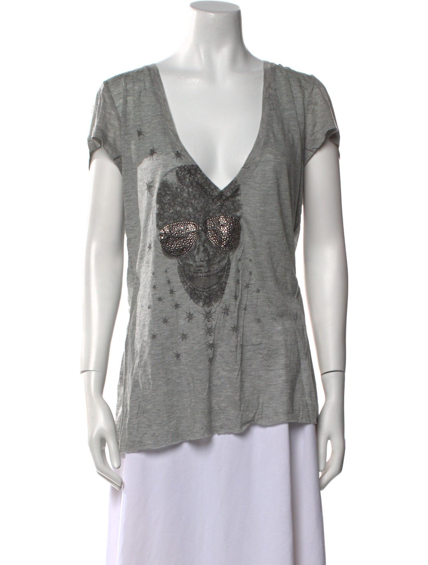 Thomas Wylde Printed V-Neck T-Shirt w/ Tags