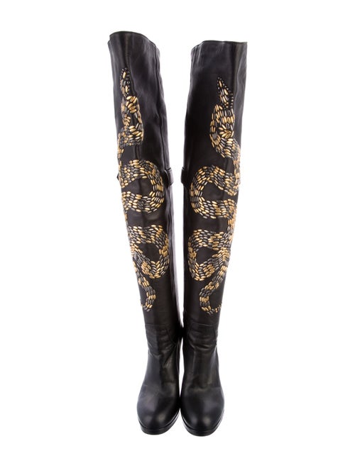 Thomas Wylde Leather Printed Boots