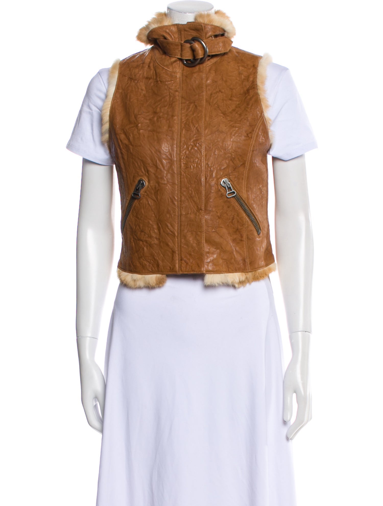 Thomas Wylde Lamb Leather Faux Fur Jacket