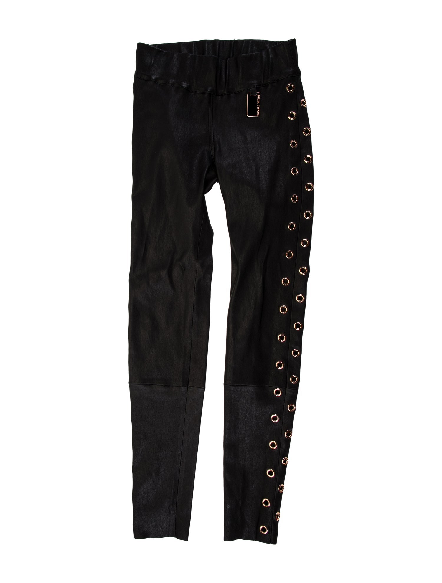 Thomas Wylde Lamb Leather Skinny Leg Pants