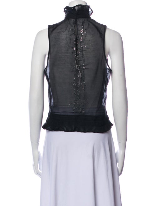 Thomas Wylde Turtleneck Sleeveless Top