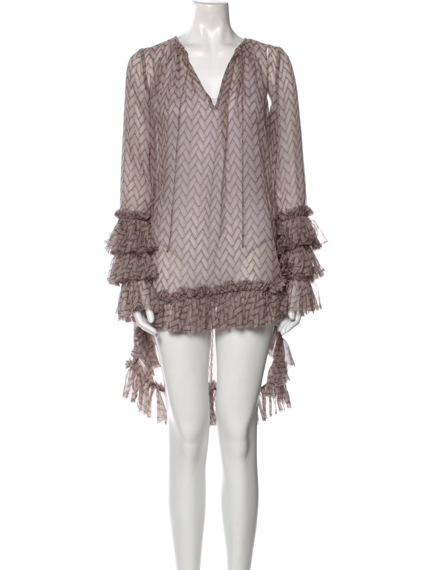 Thomas Wylde Silk Knee-Length Dress