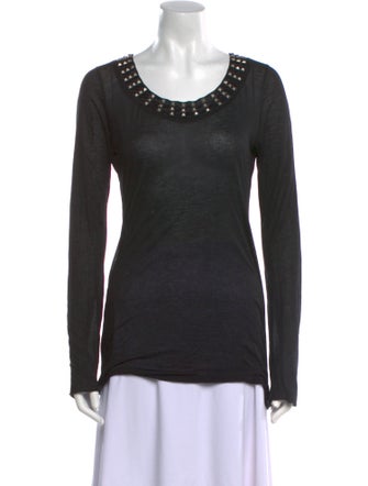 Thomas Wylde Scoop Neck Long Sleeve T-Shirt