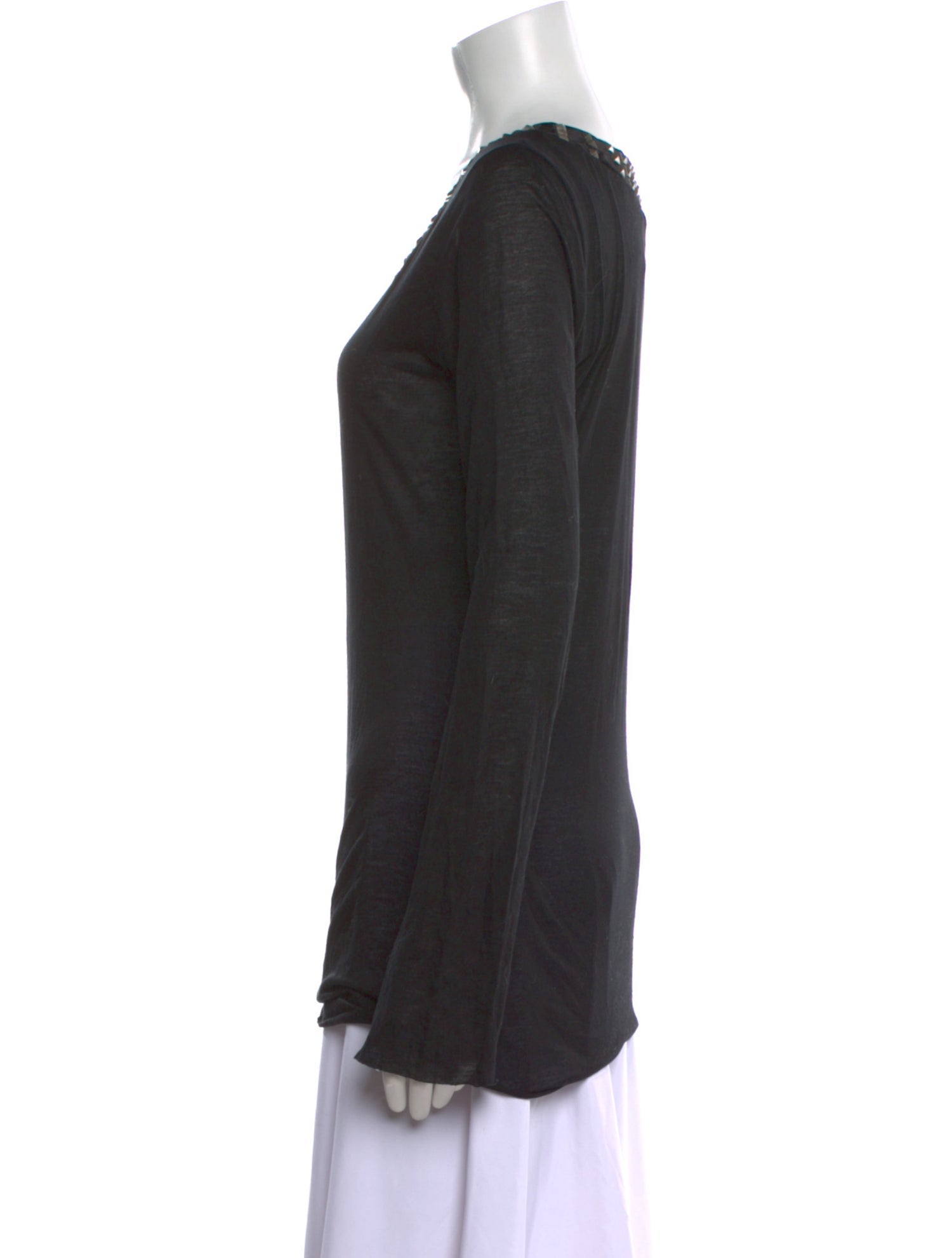 Thomas Wylde Scoop Neck Long Sleeve T-Shirt