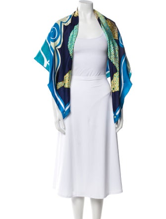 Thomas Wylde Bolduc Au Carre Jersey Silk Scarf