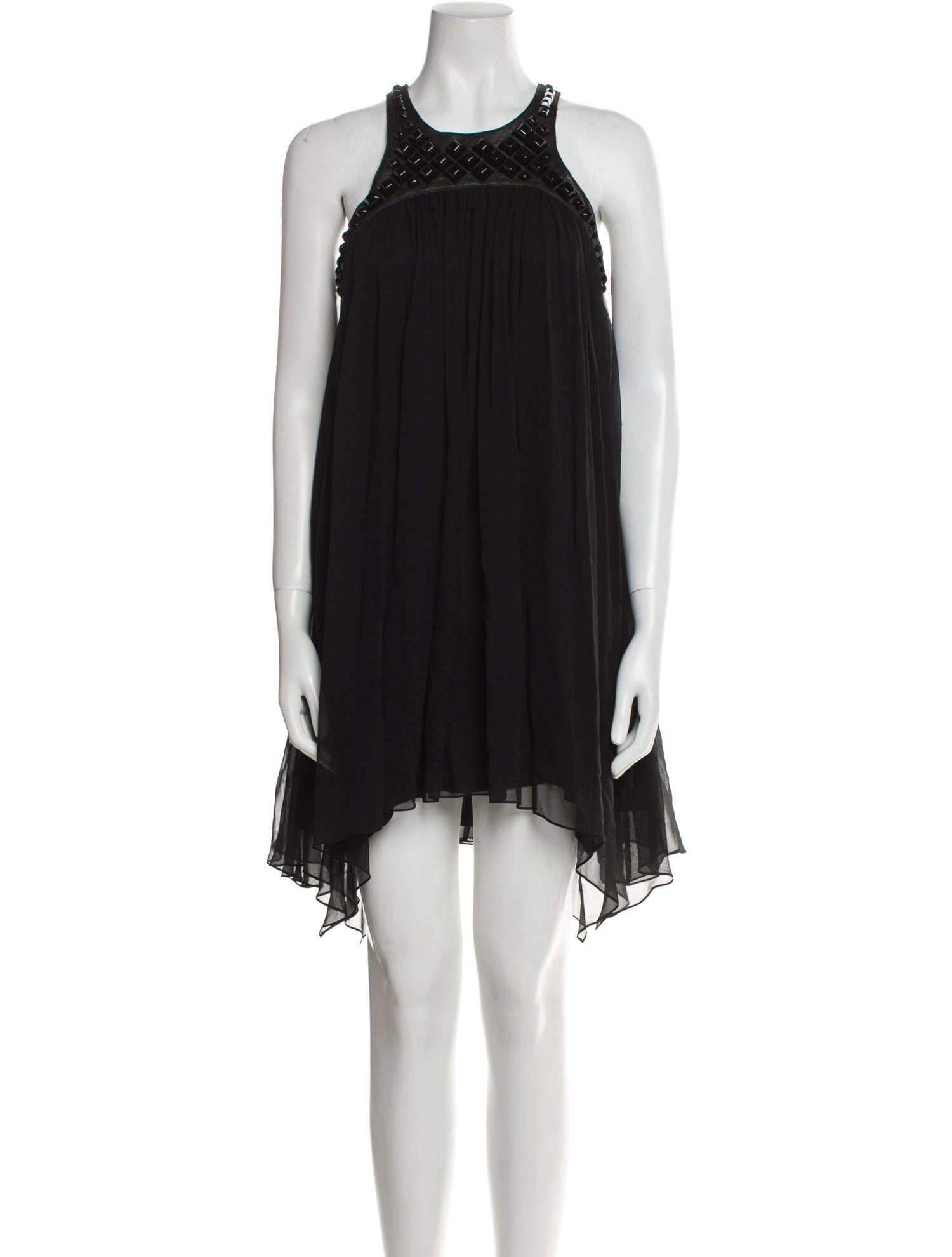 Thomas Wylde Leather Knee-Length Dress