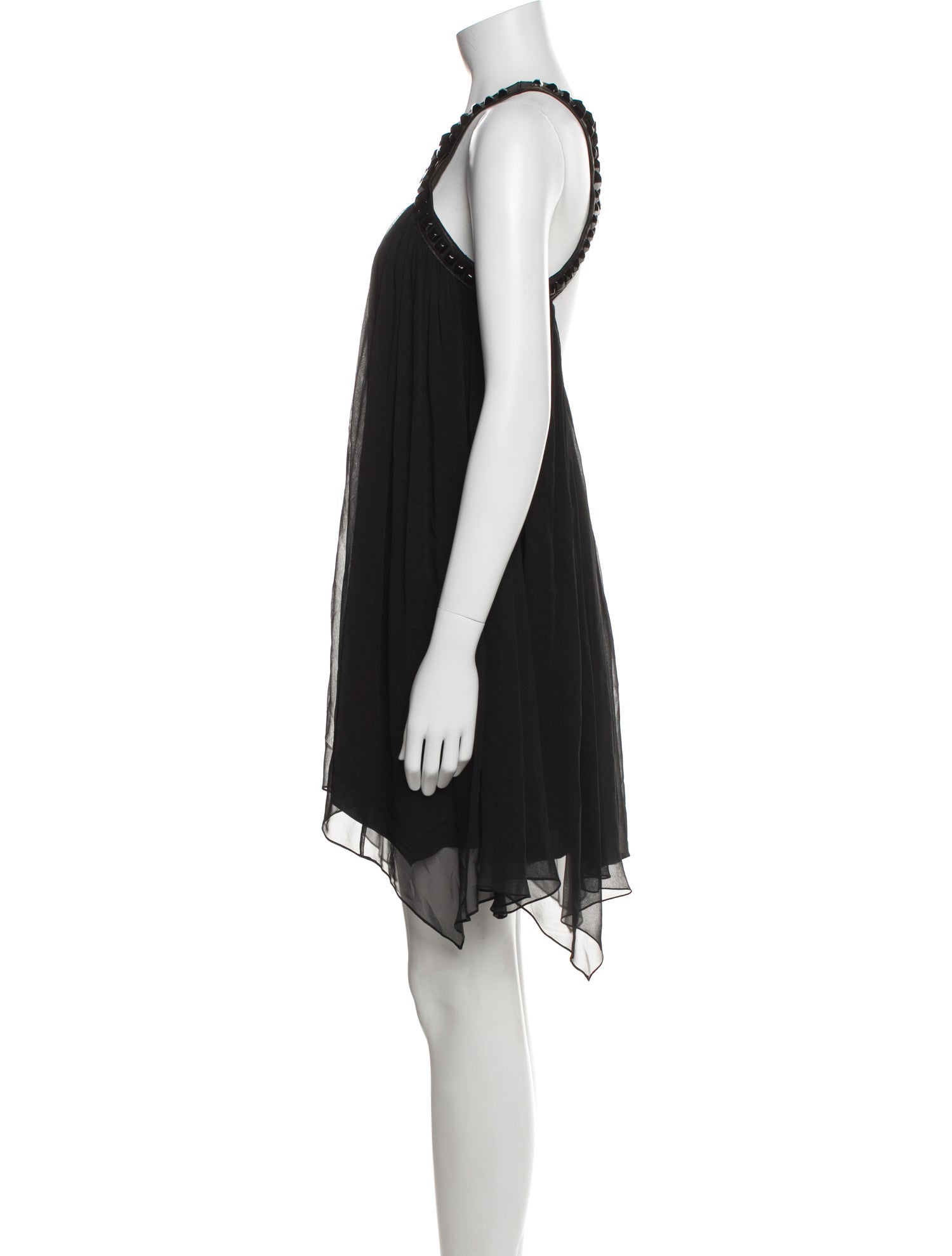 Thomas Wylde Leather Knee-Length Dress