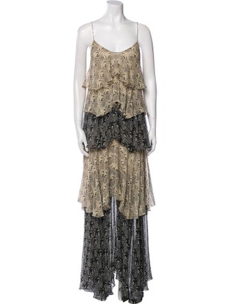 Thomas Wylde Silk Long Dress