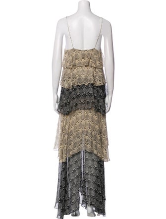 Thomas Wylde Silk Long Dress