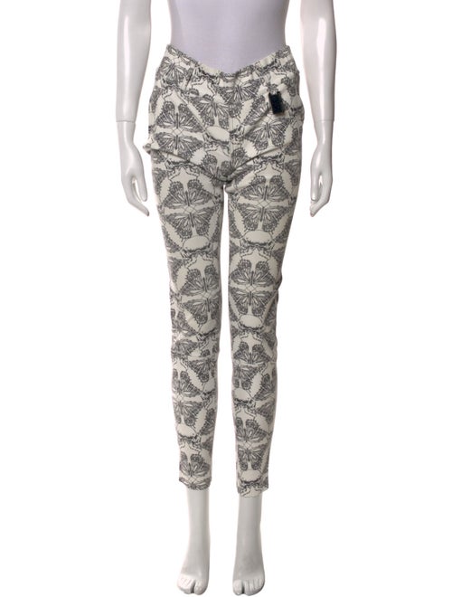 Thomas Wylde Lamb Leather Skinny Leg Pants
