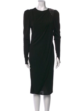 Thomas Wylde Bateau Neckline Midi Length Dress