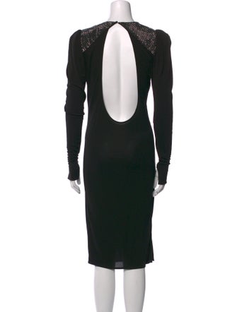 Thomas Wylde Bateau Neckline Midi Length Dress