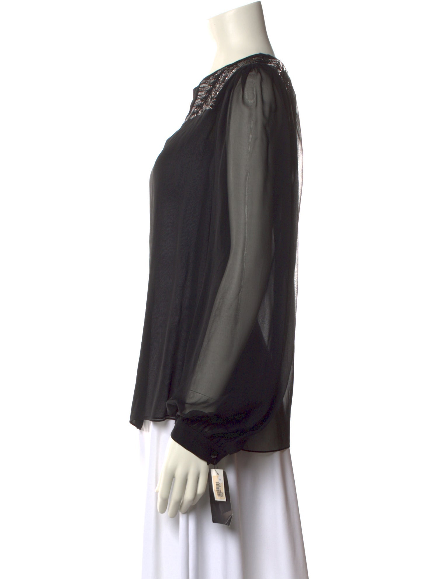 Thomas Wylde Silk Crew Neck Blouse w/ Tags