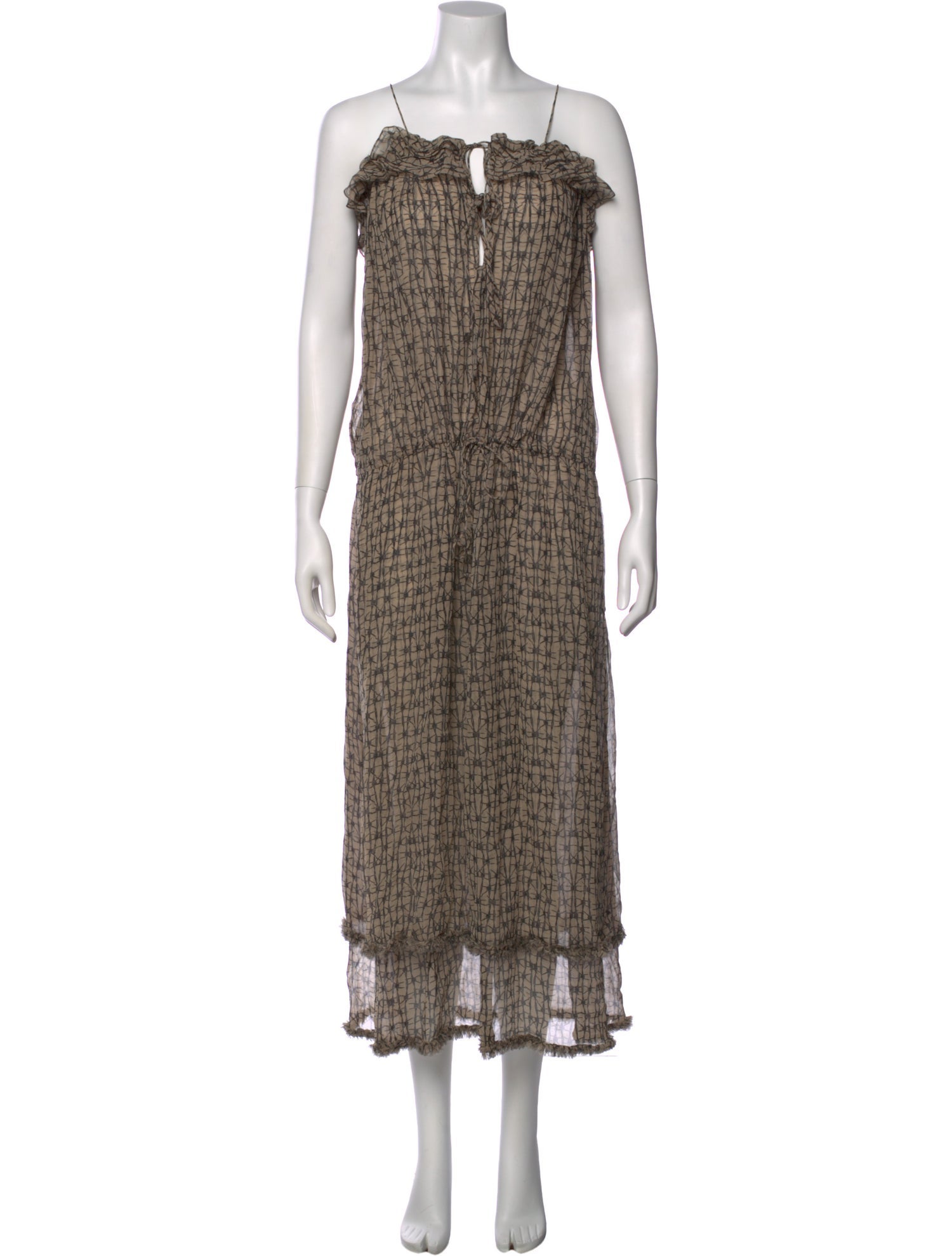 Thomas Wylde Plaid Print Midi Length Dress