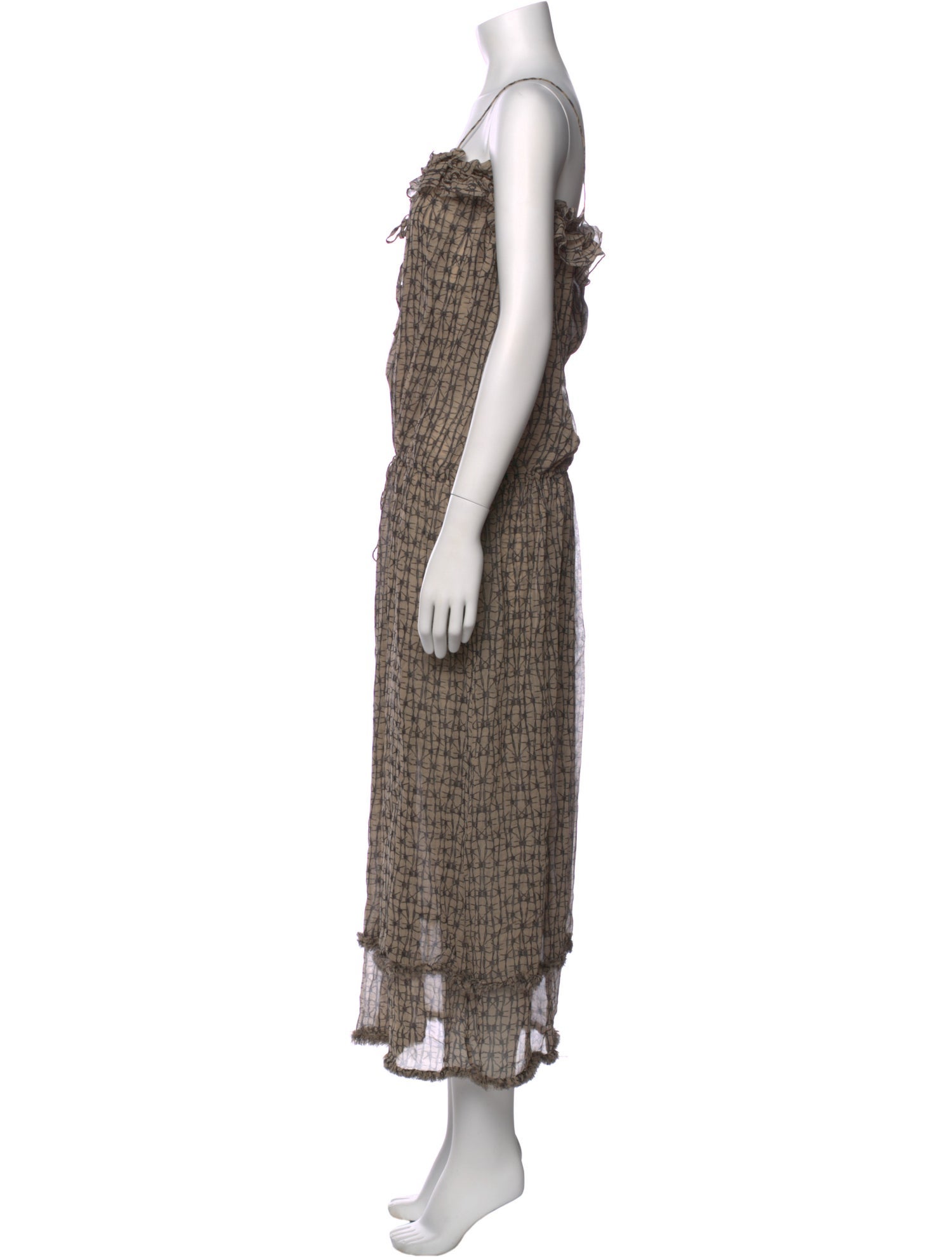 Thomas Wylde Plaid Print Midi Length Dress