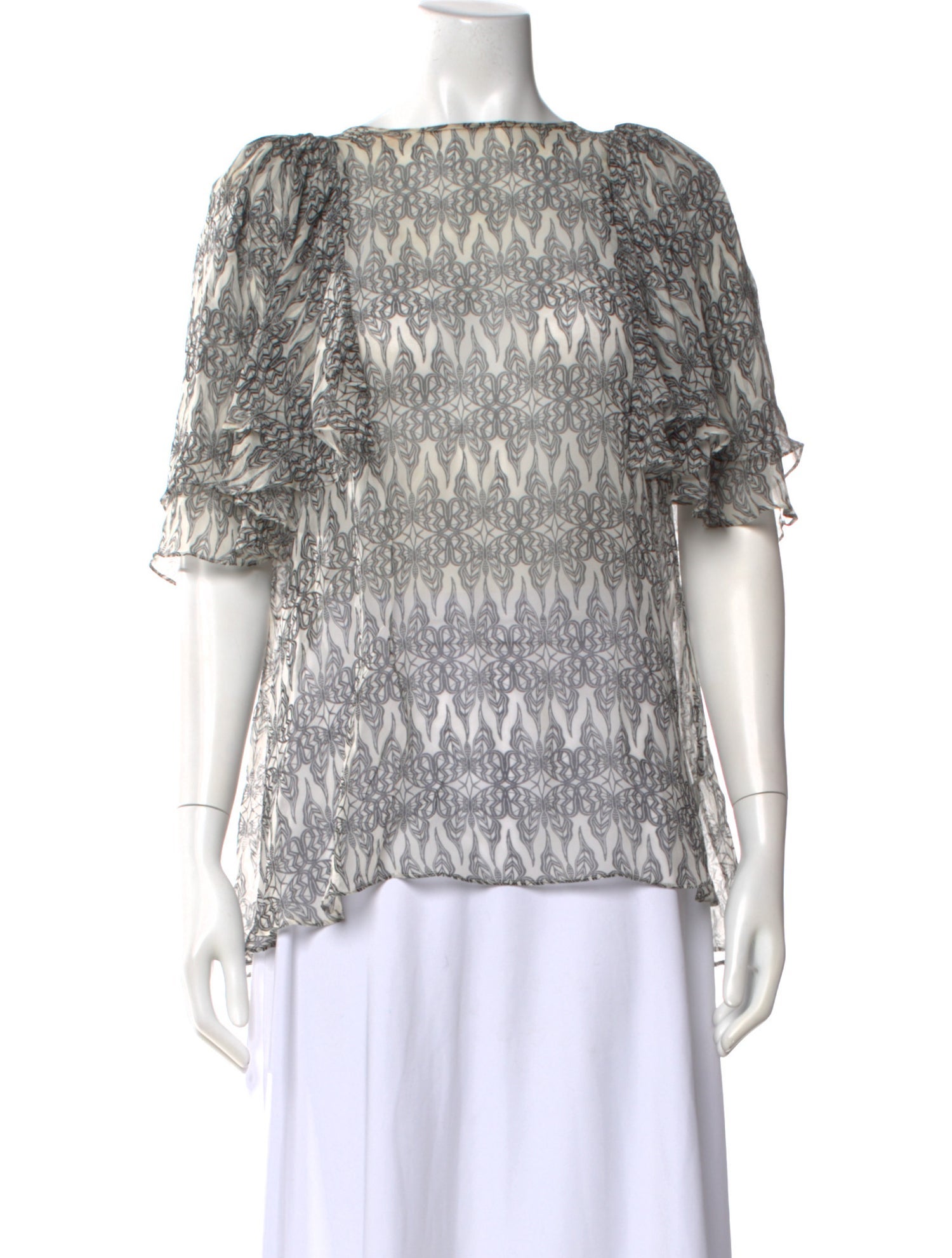 Thomas Wylde Silk Patterned Blouse