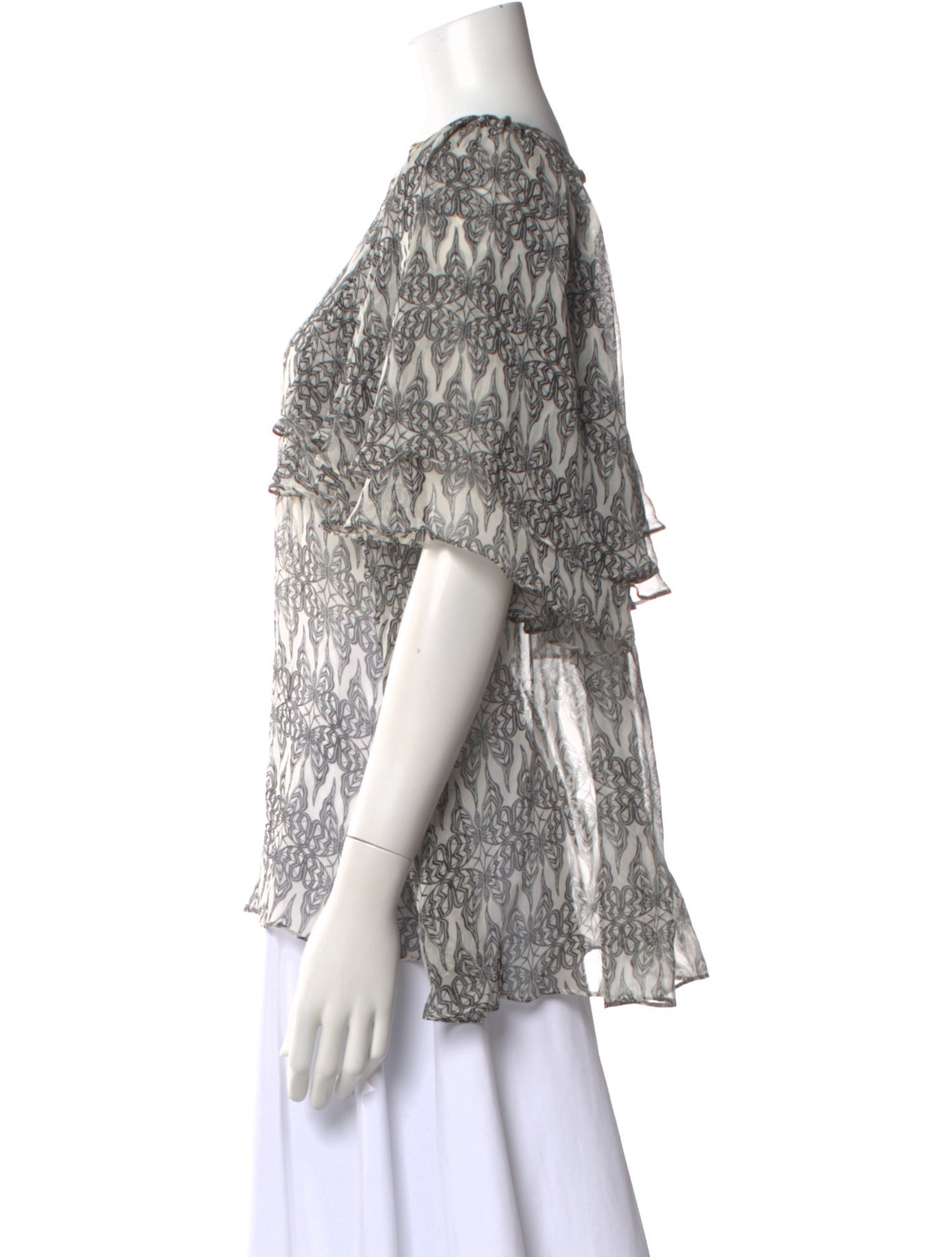 Thomas Wylde Silk Patterned Blouse