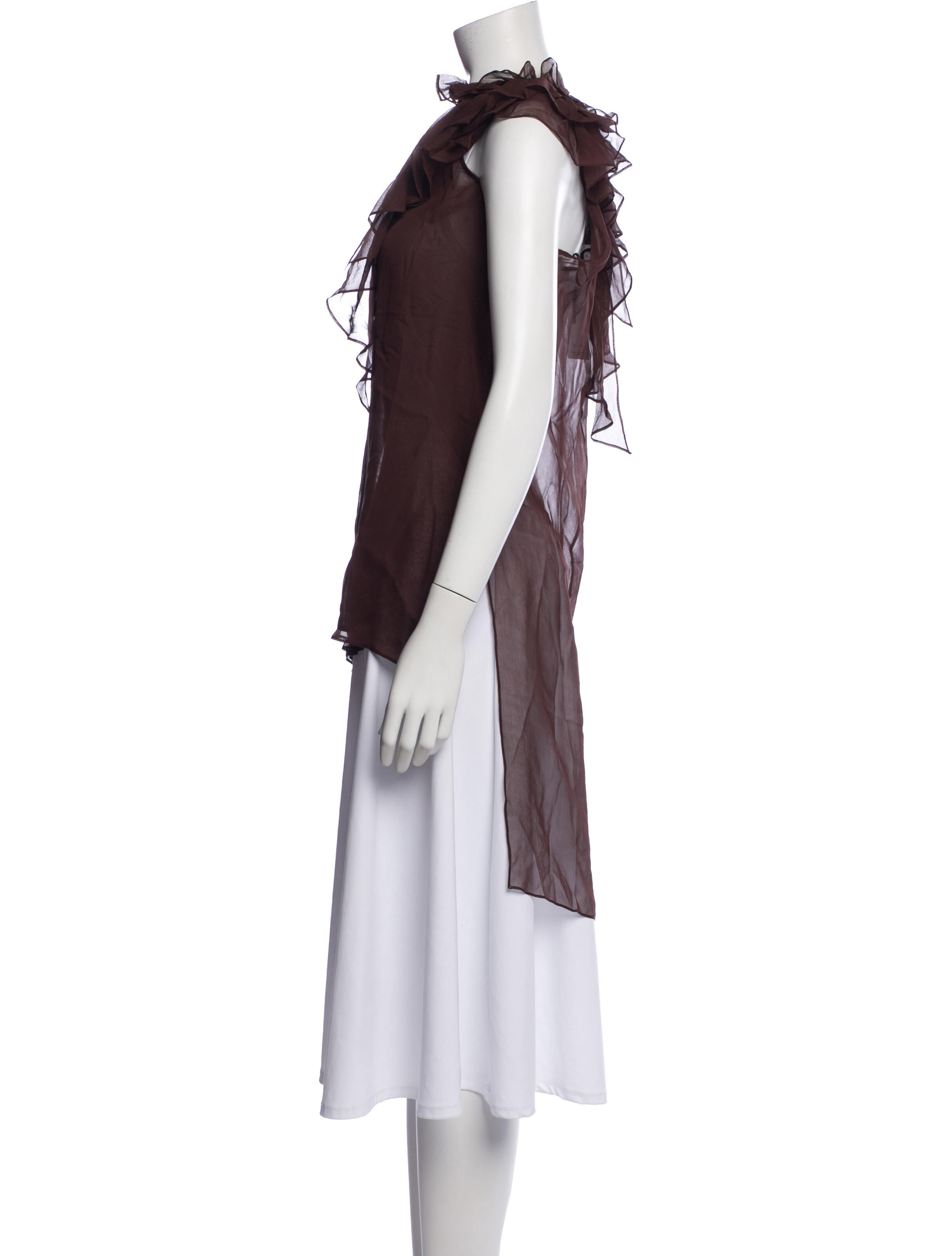 Thomas Wylde Silk Tie Neck Blouse