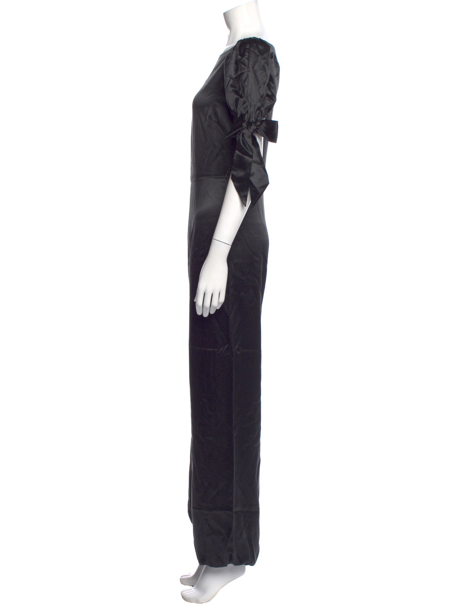 Thomas Wylde Silk Bateau Neckline Jumpsuit