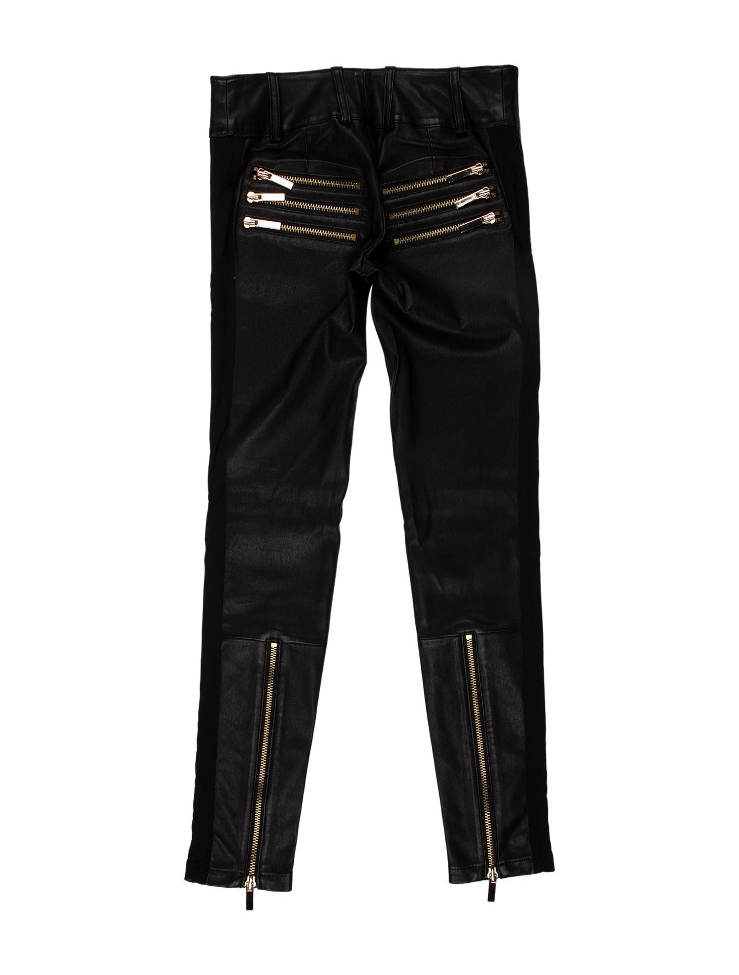 Thomas Wylde Lamb Leather Skinny Leg Pants